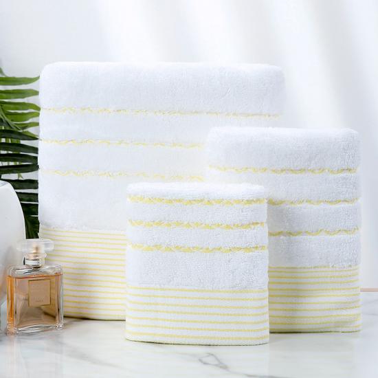 Great Bay Home 100% Turkish Cotton Striped Bath Towels