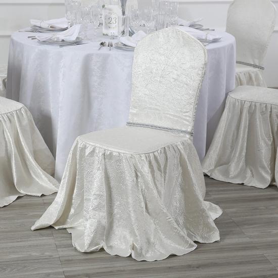 Housses de chaise de mariage, décoration en Polyester et spandex, housse de chaise plate extensible pour Banquet