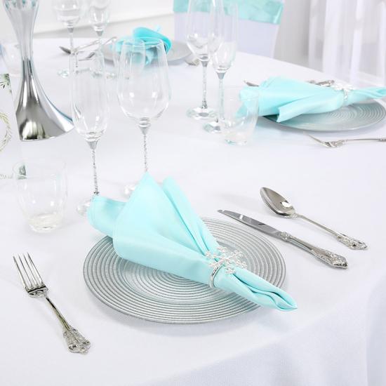 Nappe ronde Royal Withe pour mariage, restaurant ou banquet