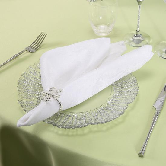 Serviette de dîner personnalisable blanche 100% coton durable élevée pour restaurant