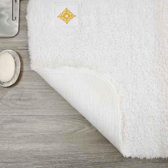 Tapis doux à poils longs pour douche, tapis de bain spa